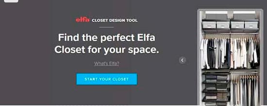 Elfa Closet Design Tool de The Container Store